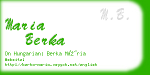 maria berka business card